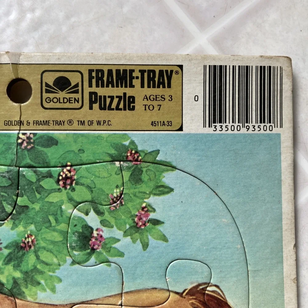 Horse & Colt Golden Frame Tray Puzzle 12Pc Western Publishing Vintage Toys 1983